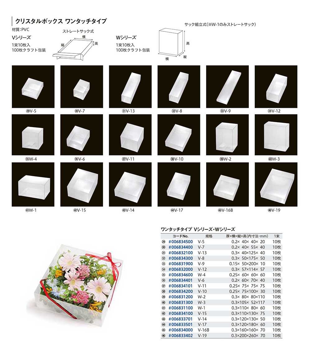 クリスタルボックス ワンタッチタイプ(V･Wシリーズ)
