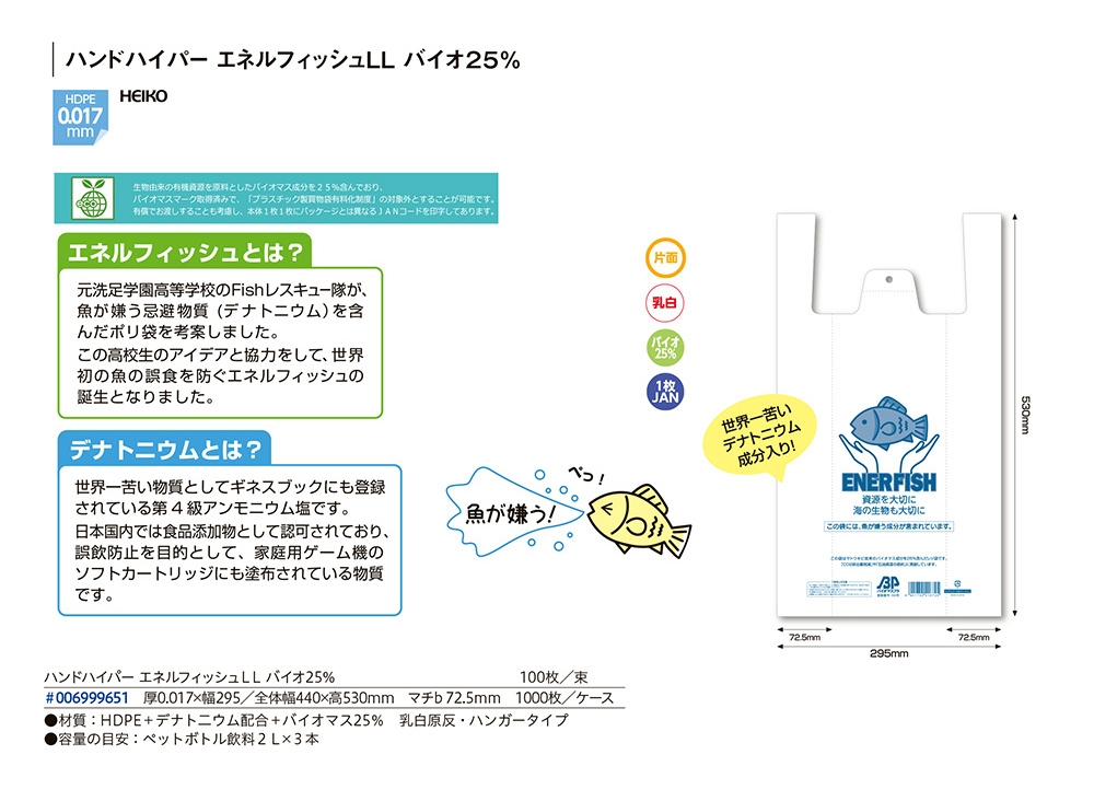 ハンドハイパー エネルフィッシュLL バイオ25%
