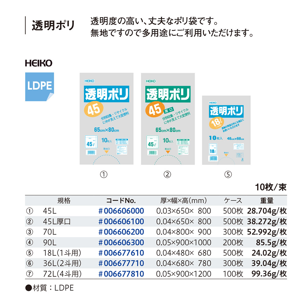 透明ポリ
