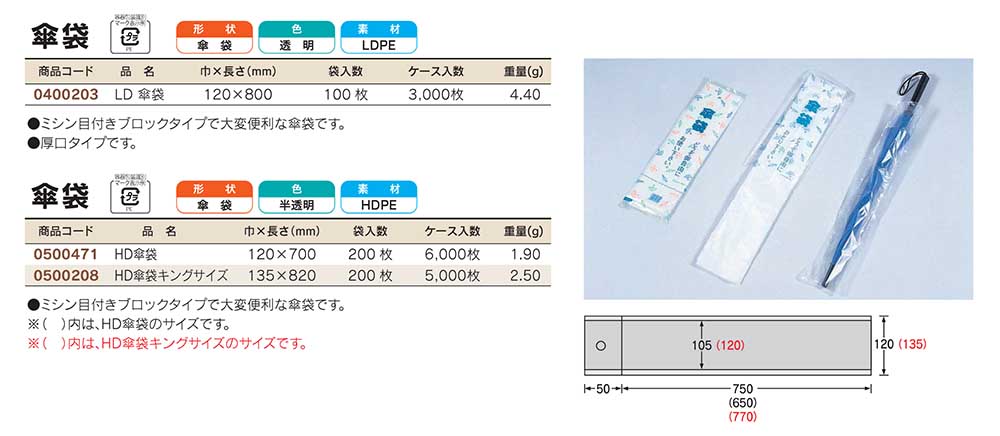 福助工業 傘袋