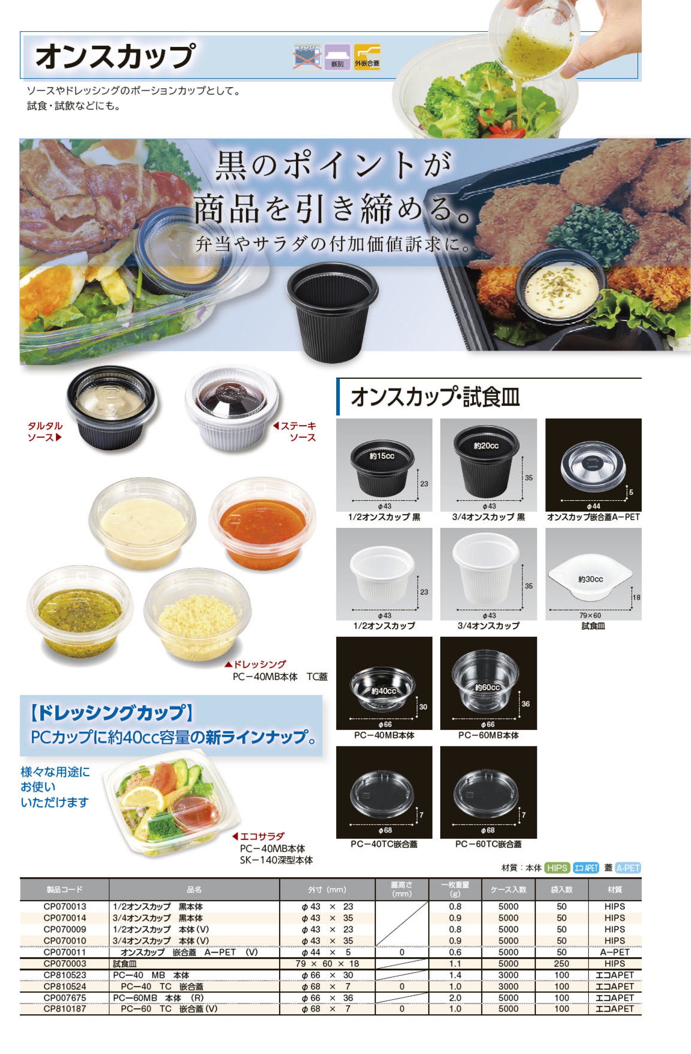 オンスカップ・試食皿