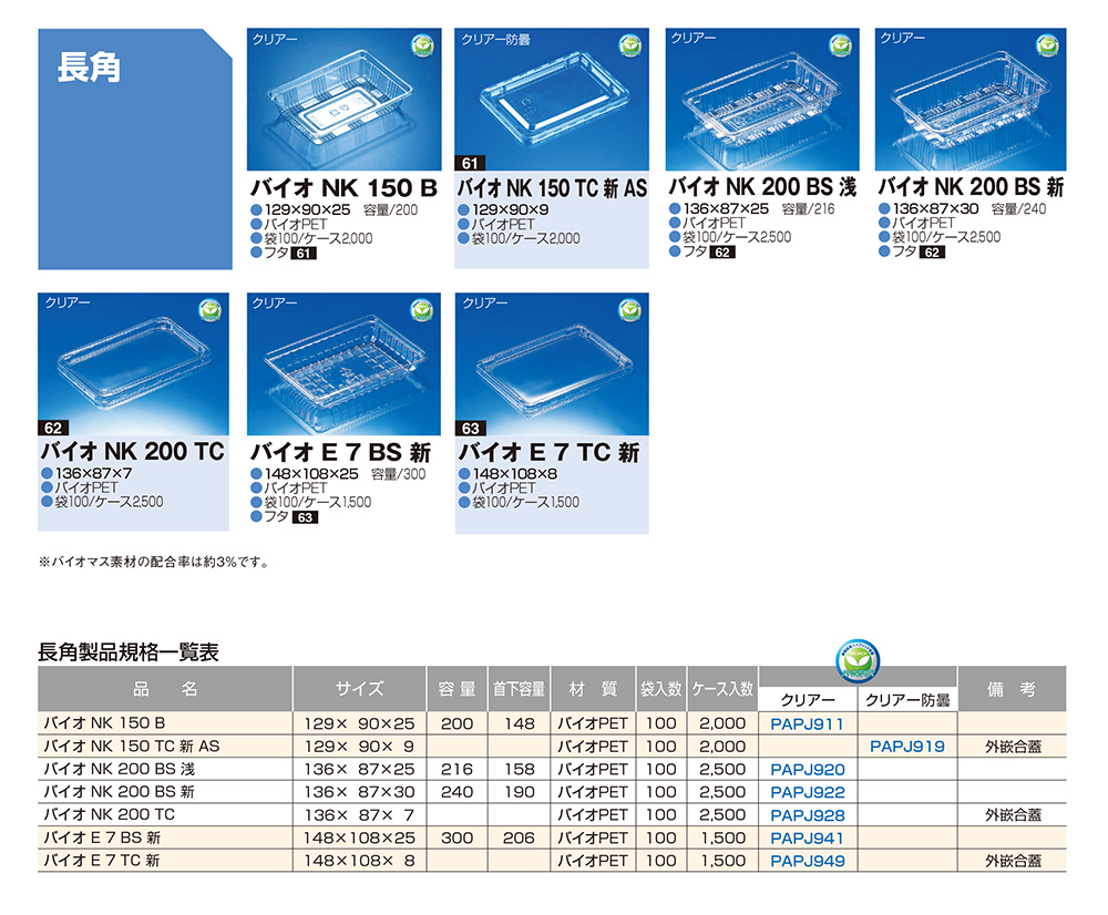 バイオカップ長角