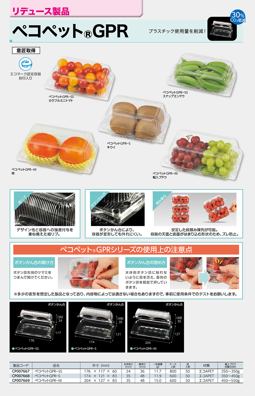 ペコペットGPR／リデュース製品