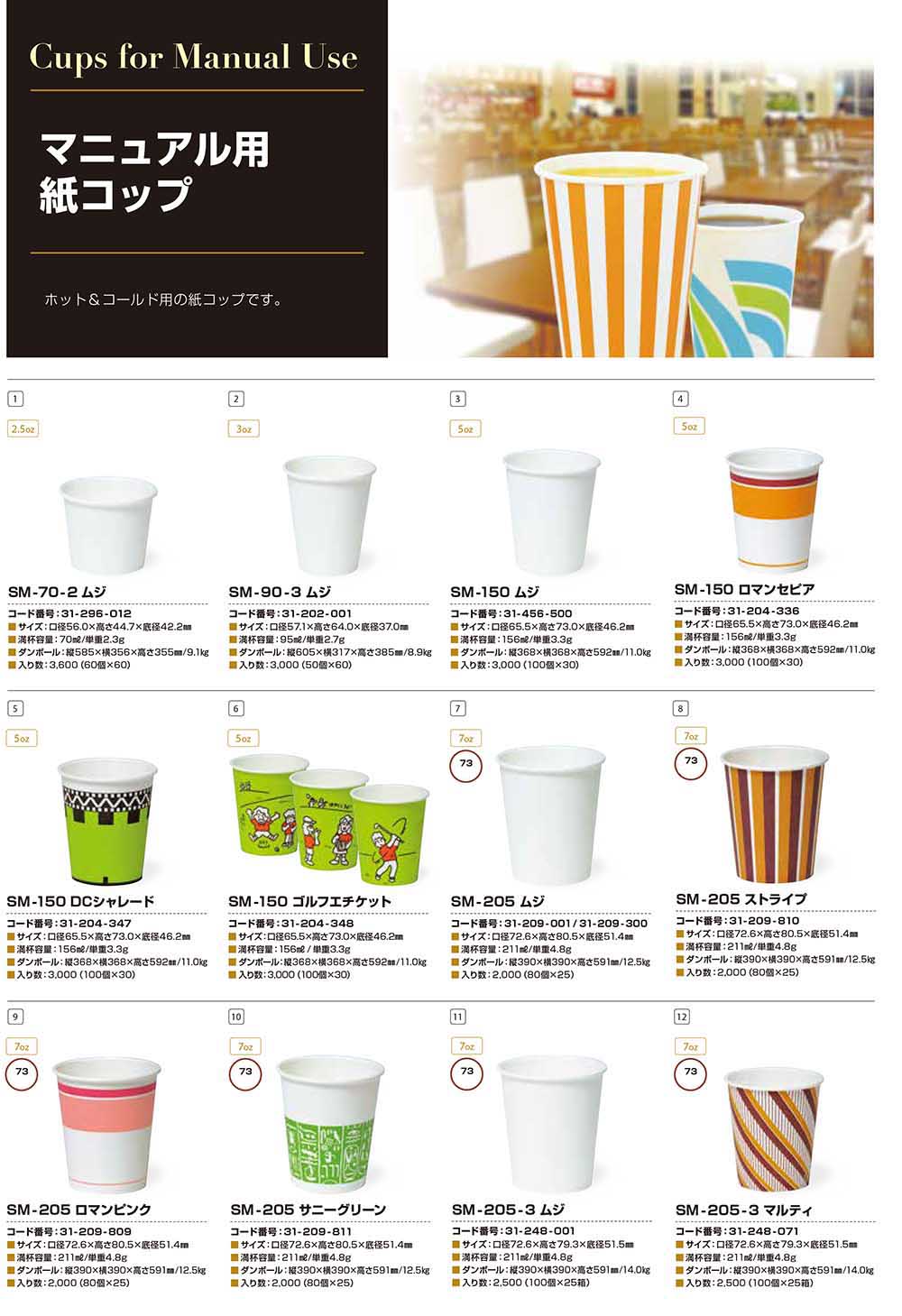 マニュアル用紙コップ 包装資材 食品容器のパックウェブ ビズ マニュアル用紙コップ 包装資材 食品容器のパックウェブ ビズ