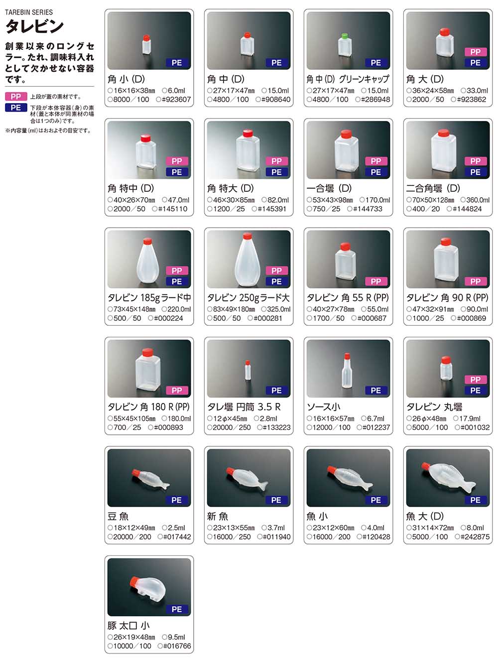 中央化学 タレビン - 包装資材・食品容器のパックウェブ.ビズ