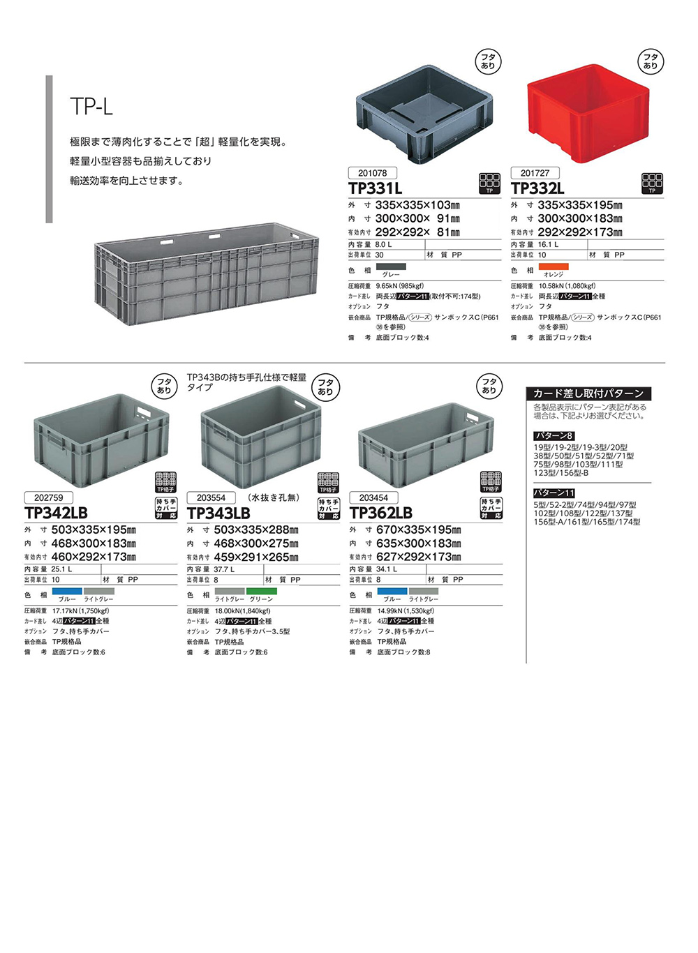 サンボックスTP331L~TP362LB