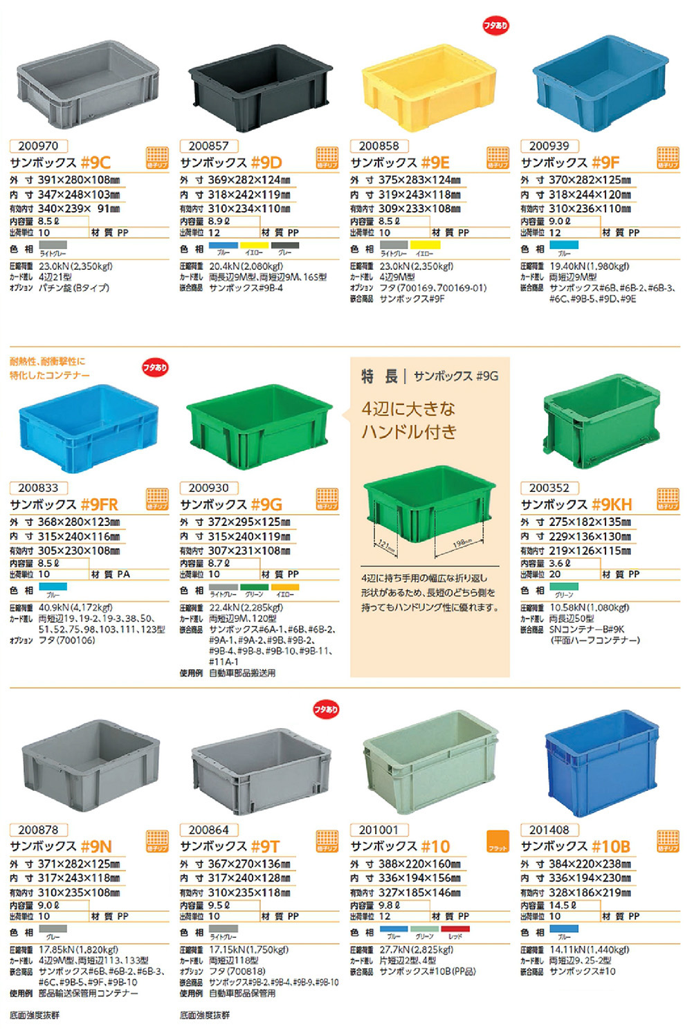 サンボックス #9C～#10-7 - 包装資材・食品容器のパックウェブ.ビズ