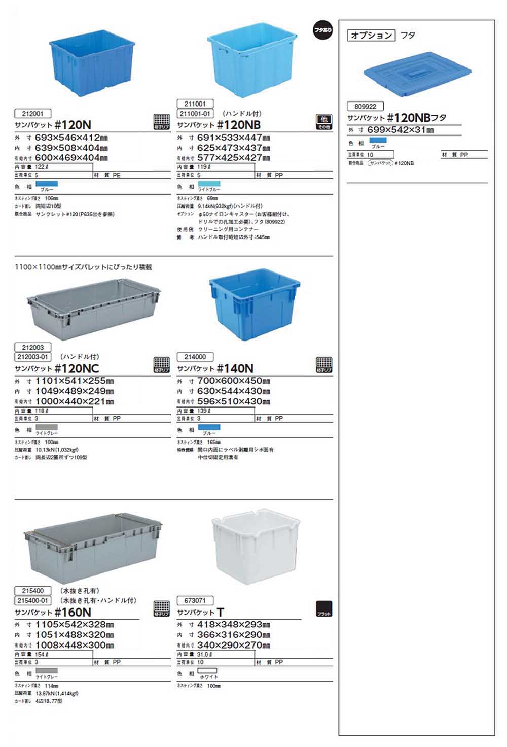 純正直売 ｻﾝﾊﾞｹｯﾄ #120NB【代引き不可】【コンテナー】【収納】【保管