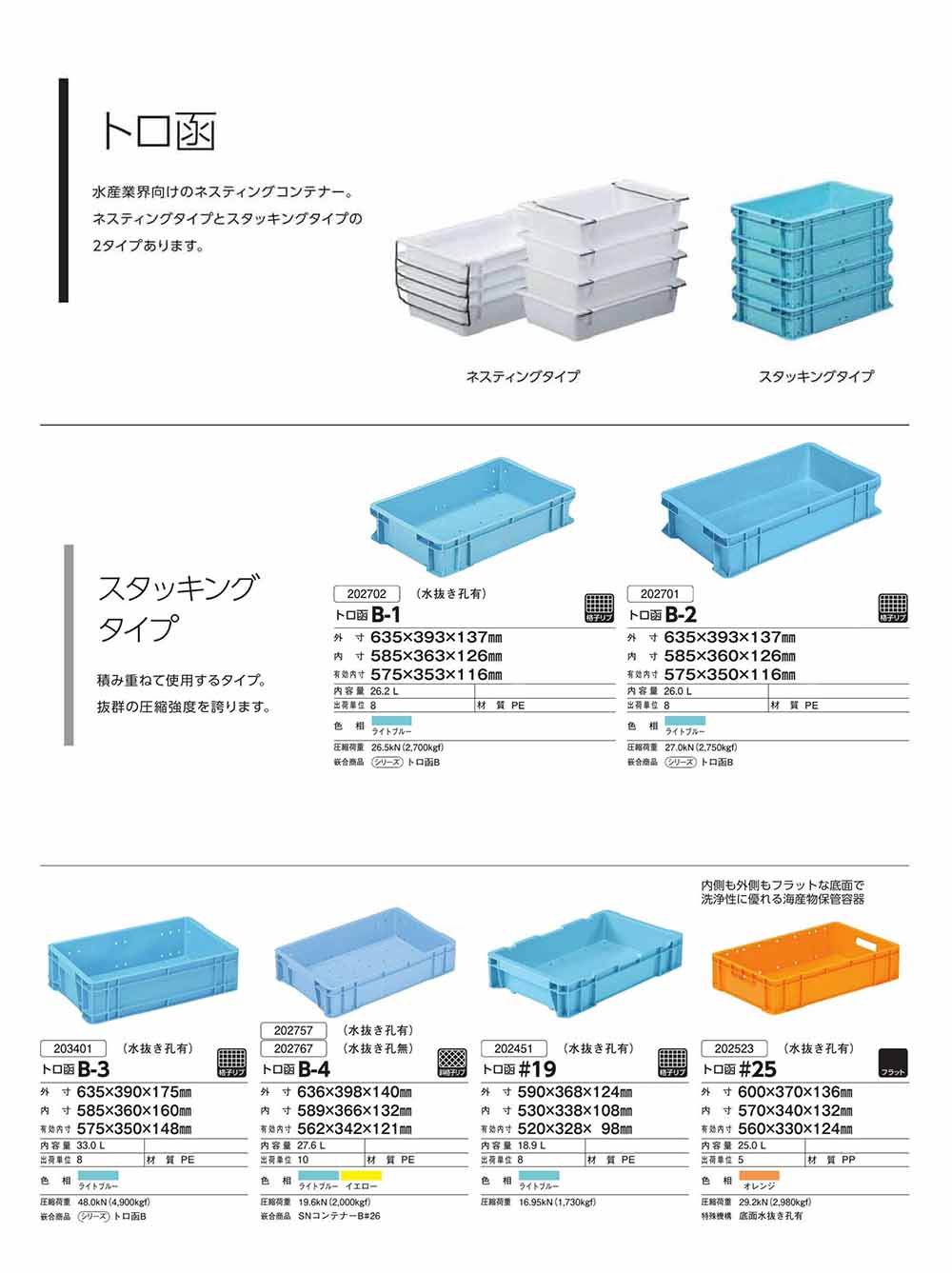 トロ函 スタッキングタイプ