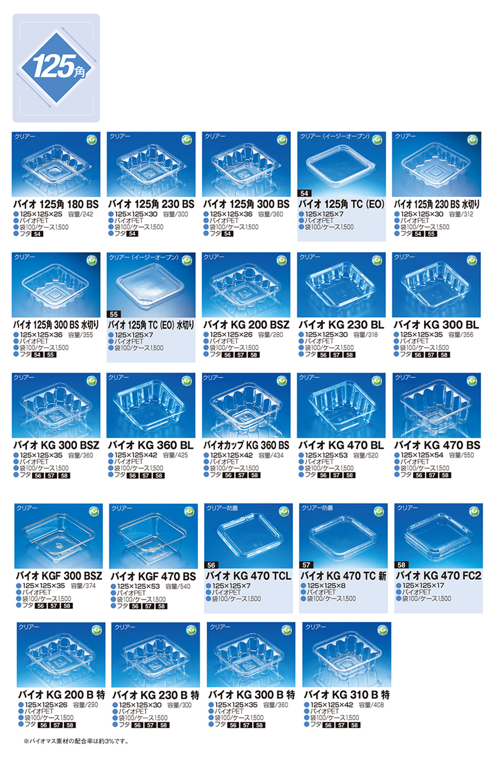 バイオカップ正角125mm角