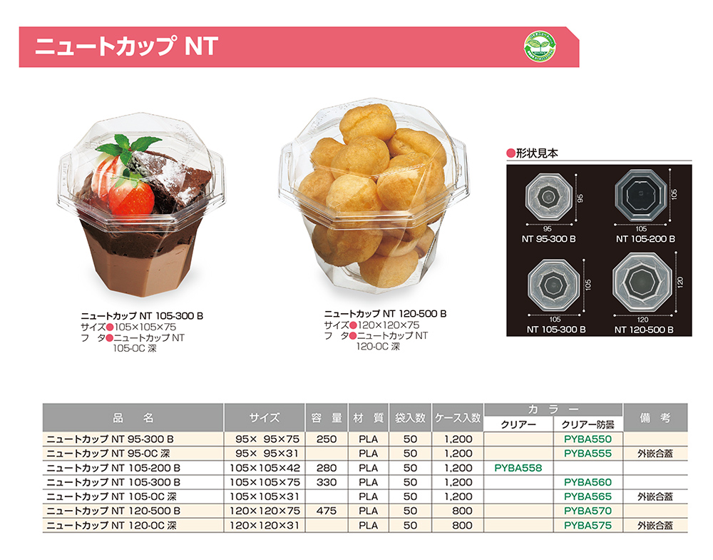 ニュートカップ NT - 包装資材・食品容器のパックウェブ.ビズ