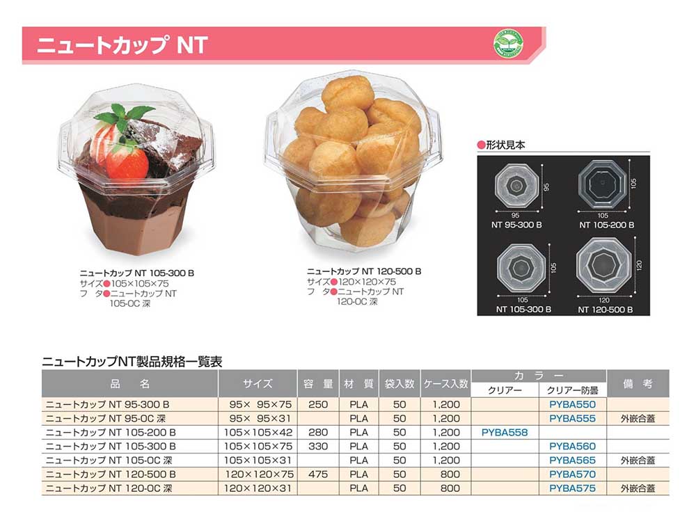 ニュートカップ NT - 包装資材・食品容器のパックウェブ.ビズ