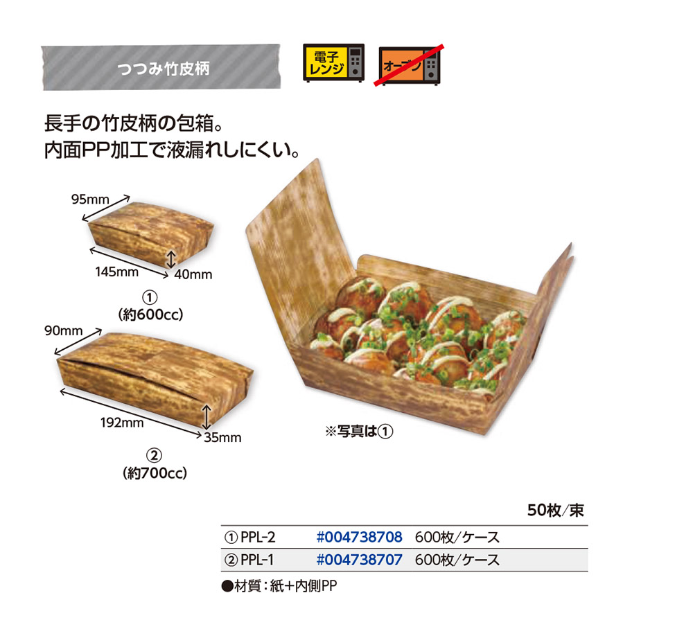 つつみ竹皮柄