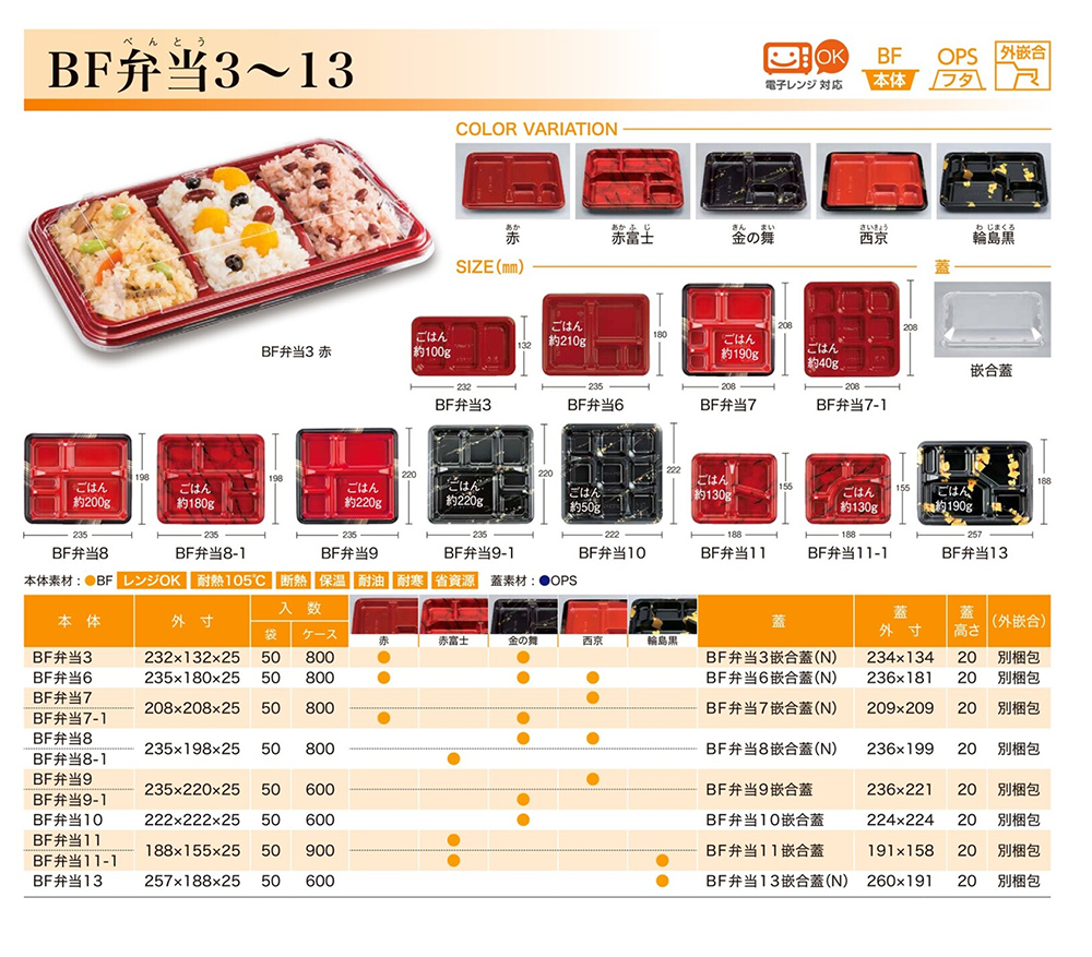 BF弁当3～13