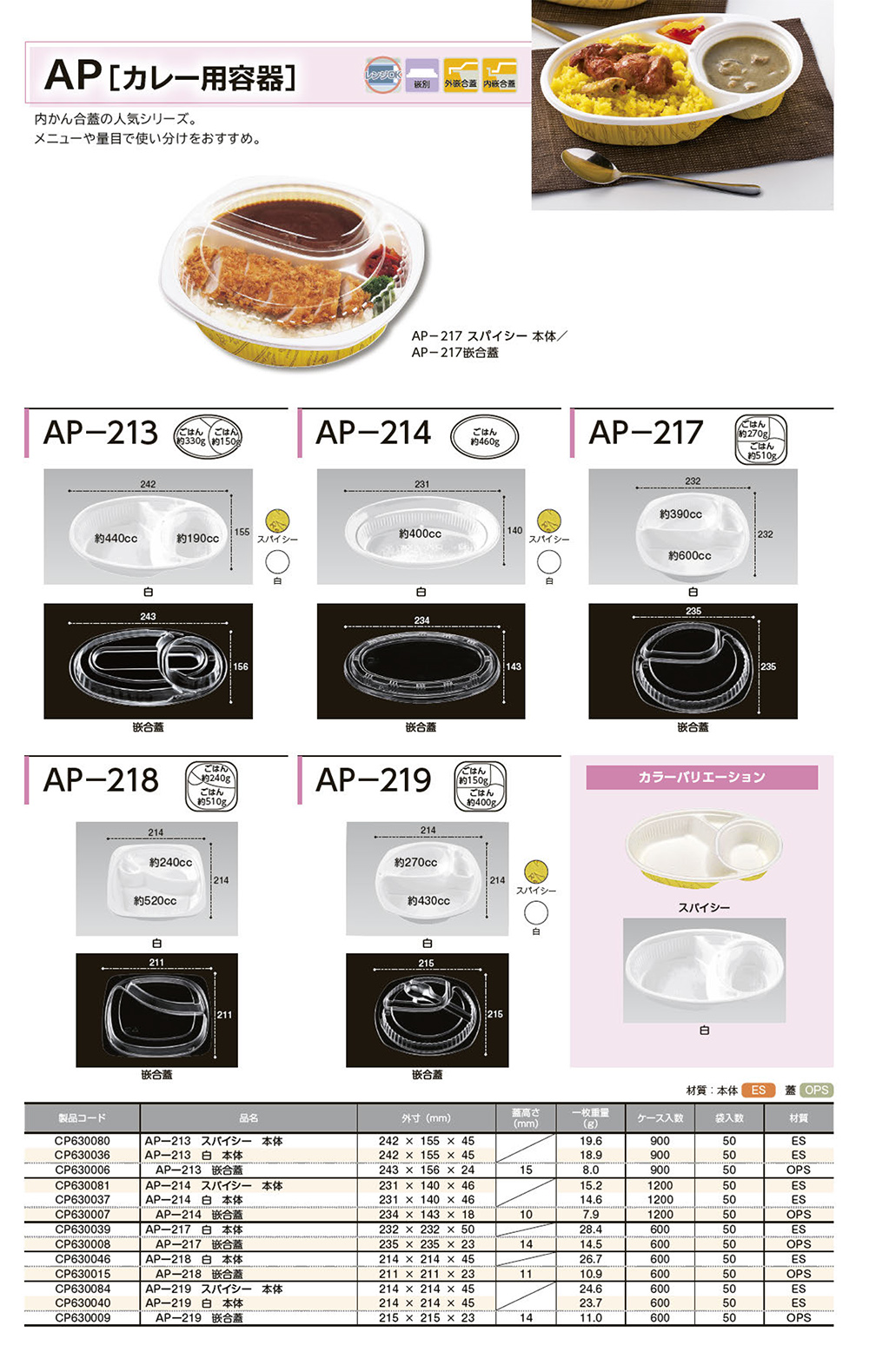 AP（カレー用容器）