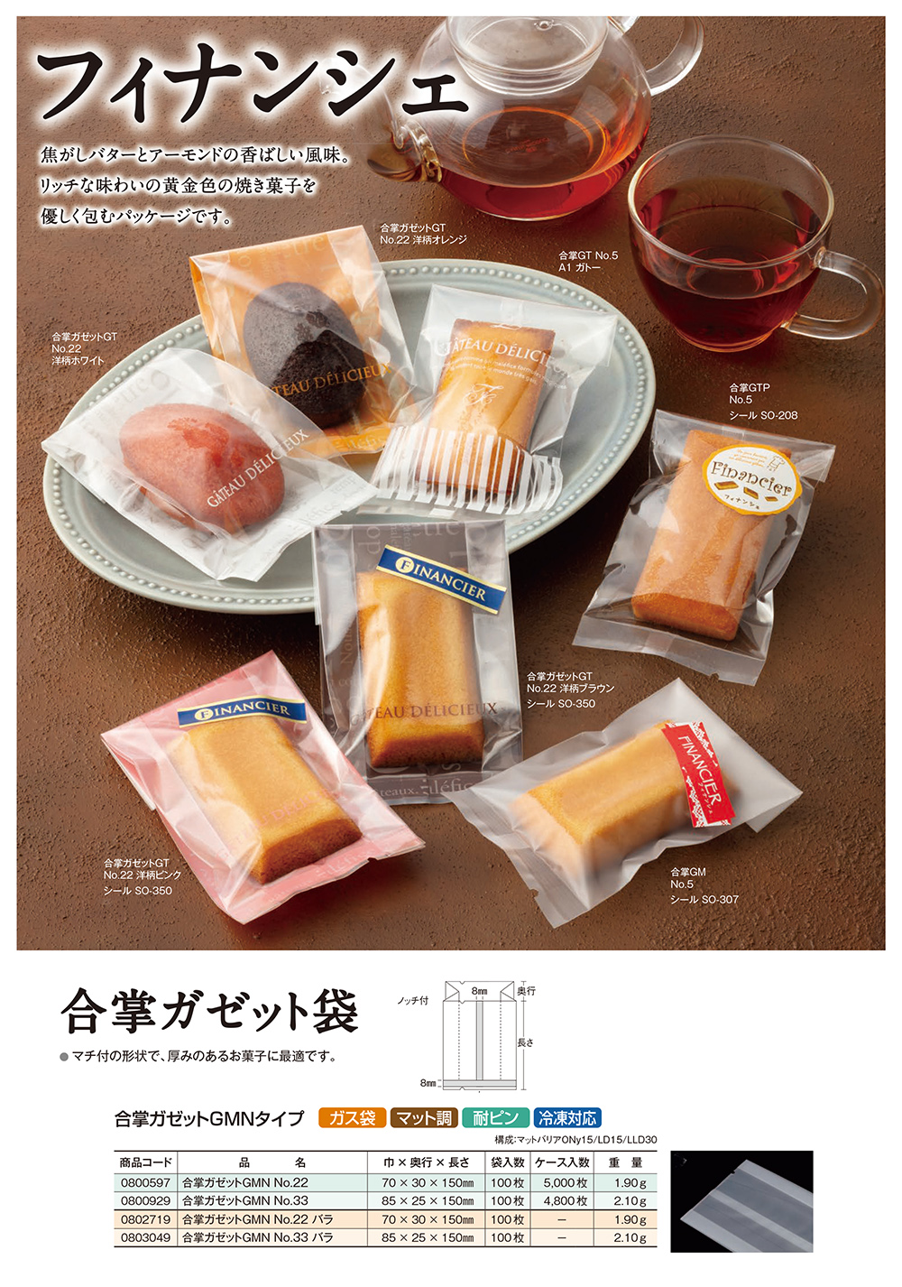 合掌ガゼット袋 GMNタイプ