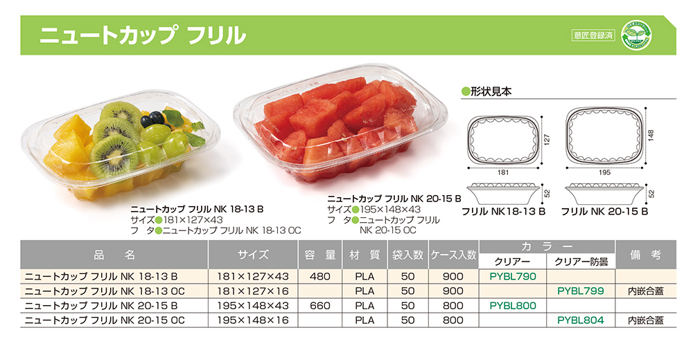 ニュートカップ フリル