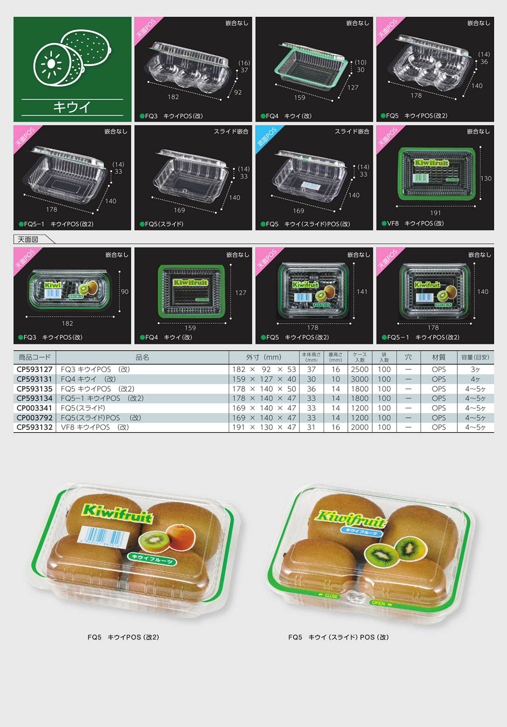 キウイ - 包装資材・食品容器のパックウェブ.ビズ