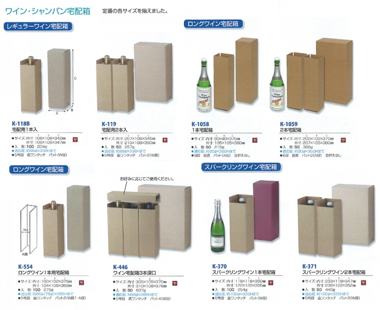 ワイン・シャンパン宅配箱