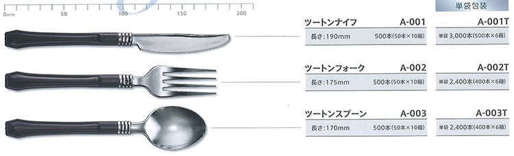 ツートン ナイフ フォーク スプーン 包装資材 食品容器のパックウェブ ビズ