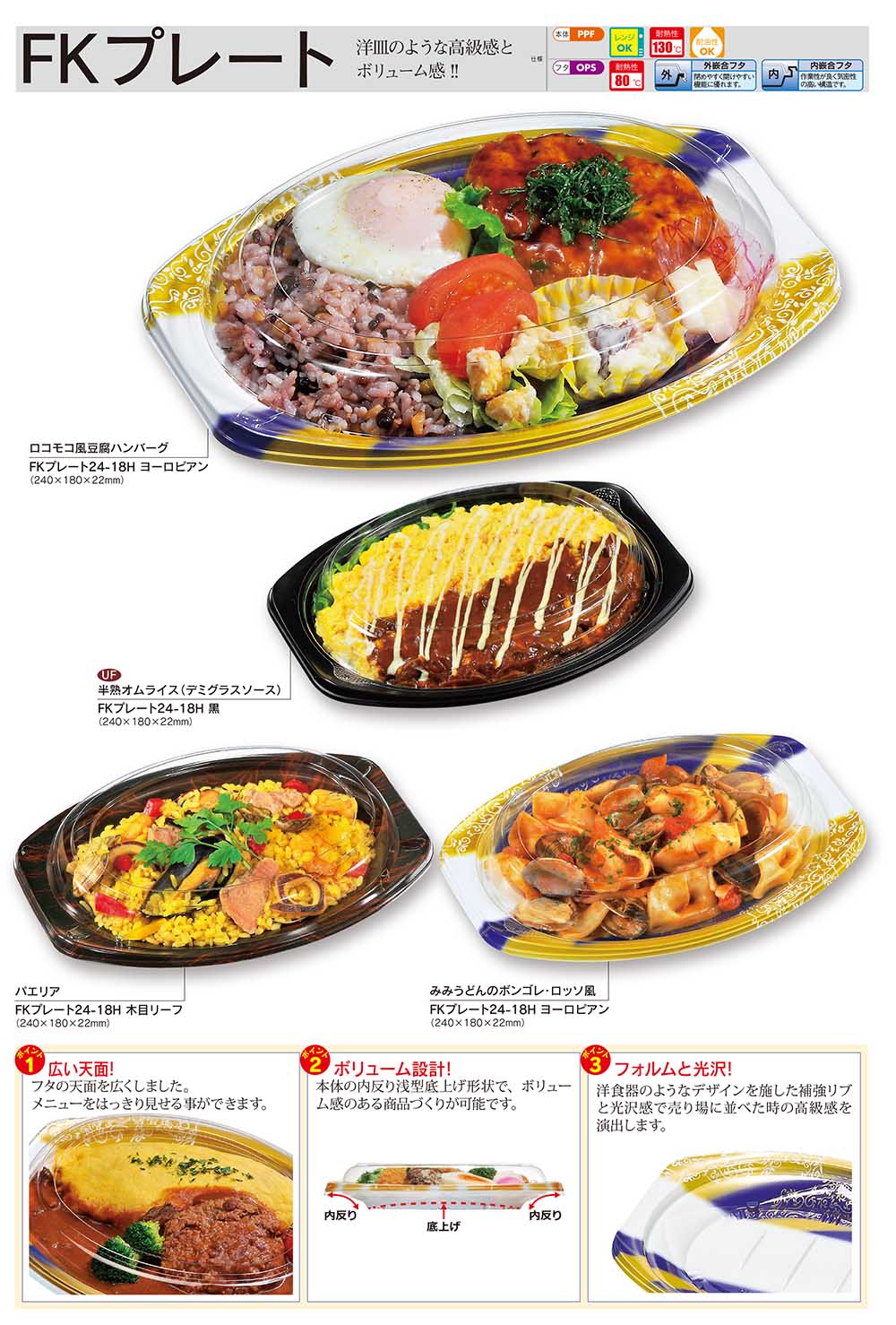 福助工業 FKプレート - 包装資材・食品容器のパックウェブ.ビズ