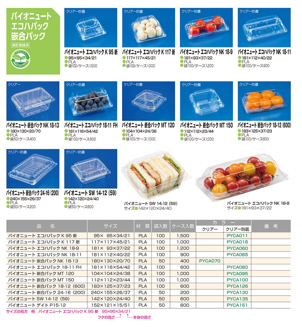 バイオニュート エコハパック/嵌合パック