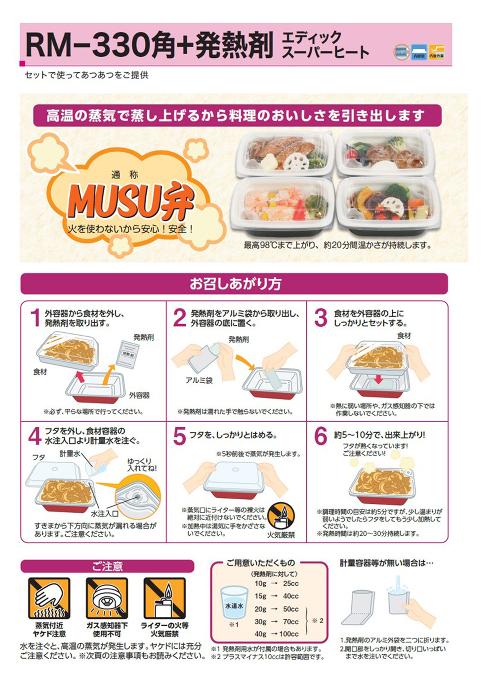 RM-330角(MUSU弁)＋発熱剤