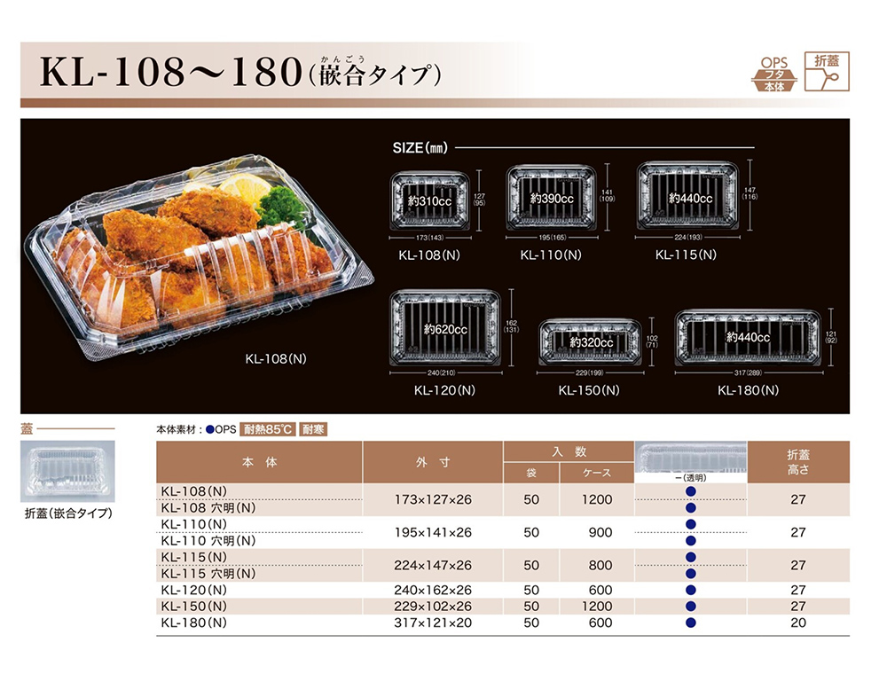 KL-108～180（嵌合タイプ）