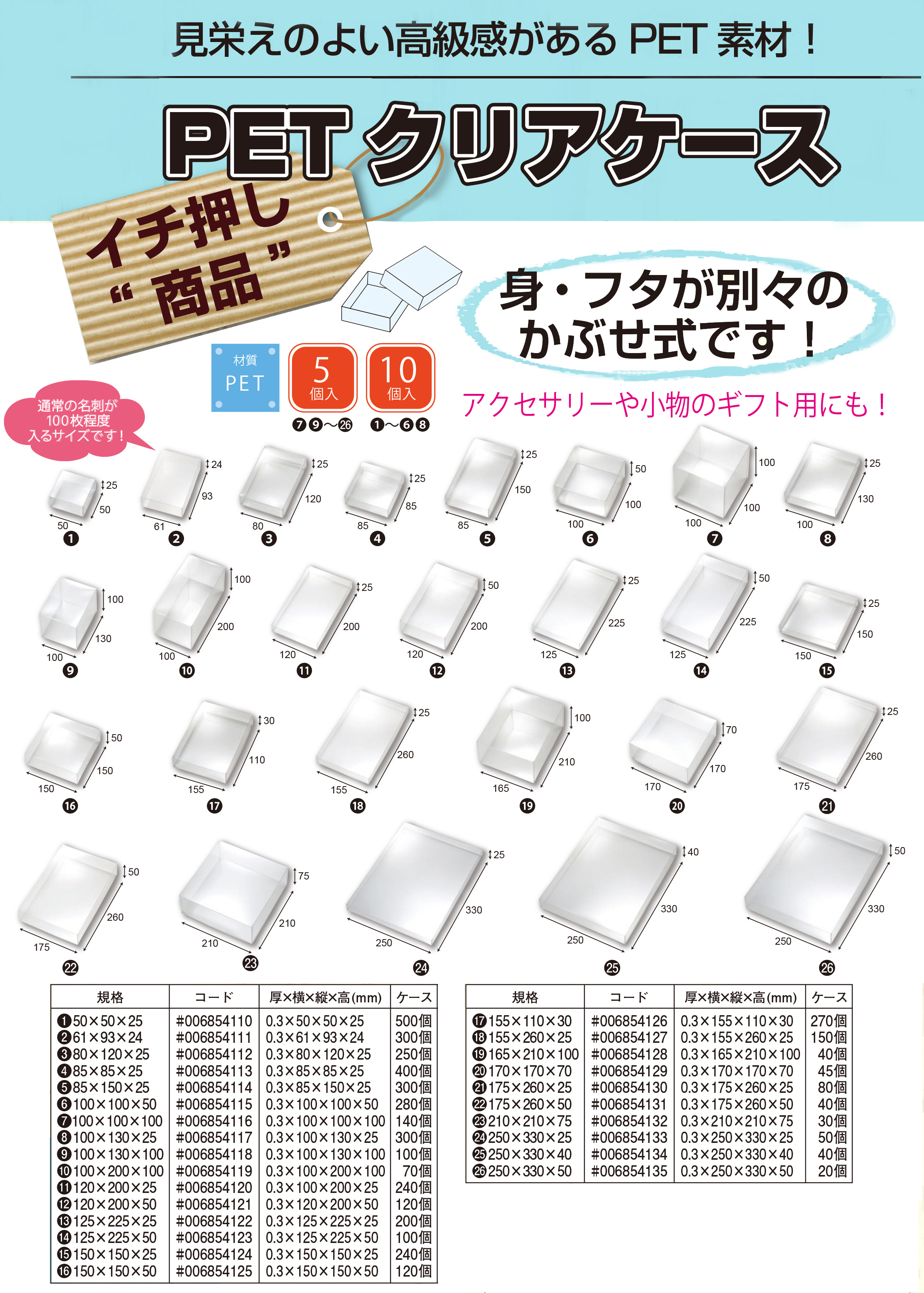 PETクリアケース