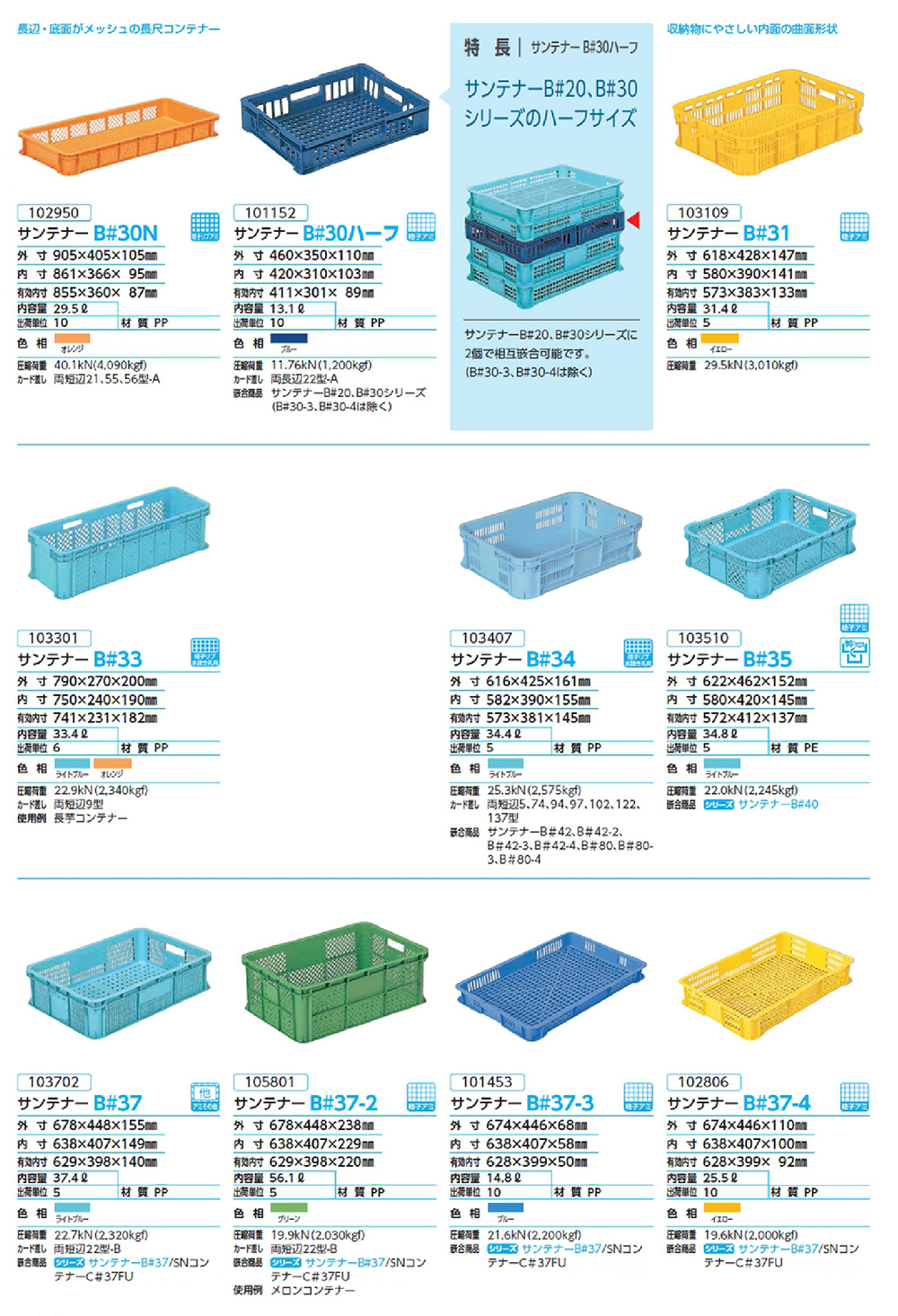 配送無料】 サンテナーB#33 (水抜き孔有) 【3個セット】 103301 サンコー(三甲) 沖縄・離島以外送料無料の複数セット商品のリンクあり  HzXOmw3qsA, 梱包、テープ - www.velver.hu