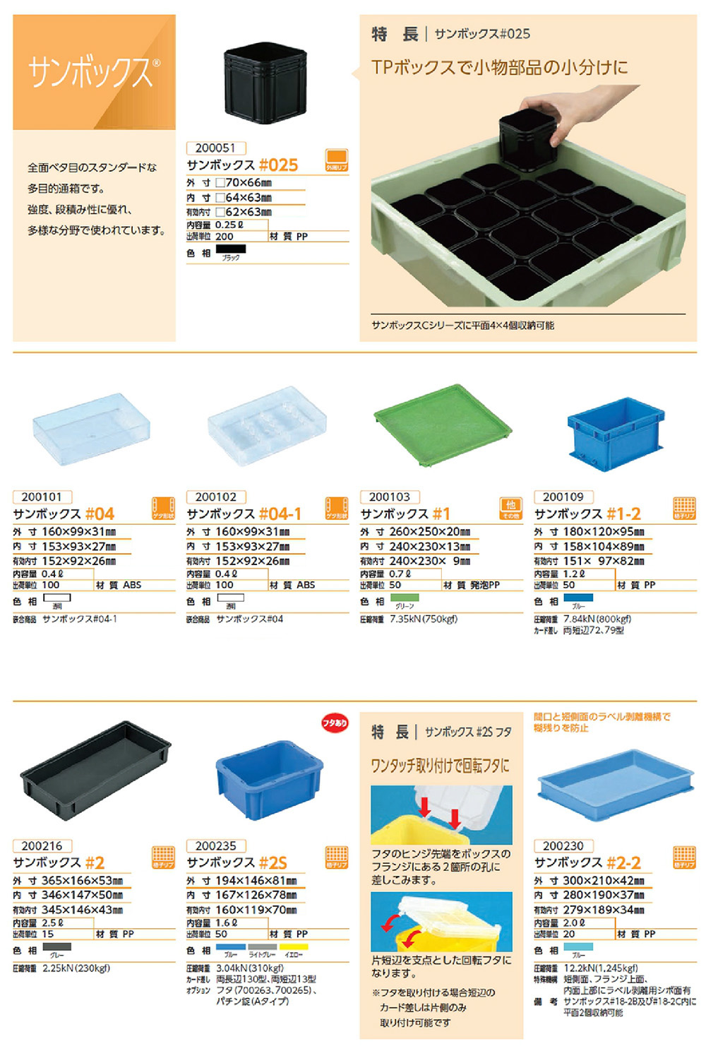 サンボックス #025~#3S - 包装資材・食品容器のパックウェブ.ビズ サンボックス #025~#3S - 包装資材・食品容器のパックウェブ.ビズ