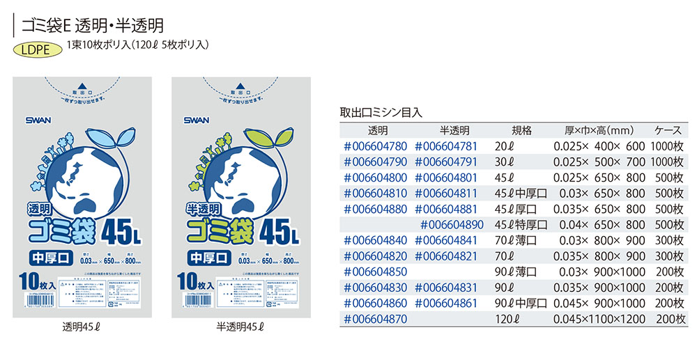 乳白半透明ゴミ袋エコノミー高密度タイプ HD 70L アスクル 100枚入 1箱 オリジナル