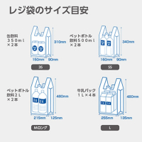 レジ袋のサイズの目安