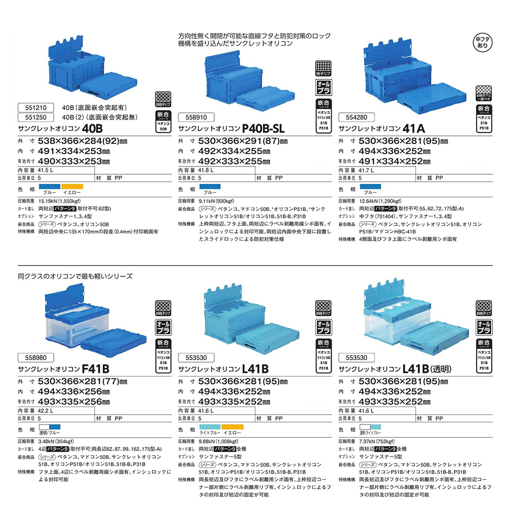 サンクレットオリコン40B～L41B-D