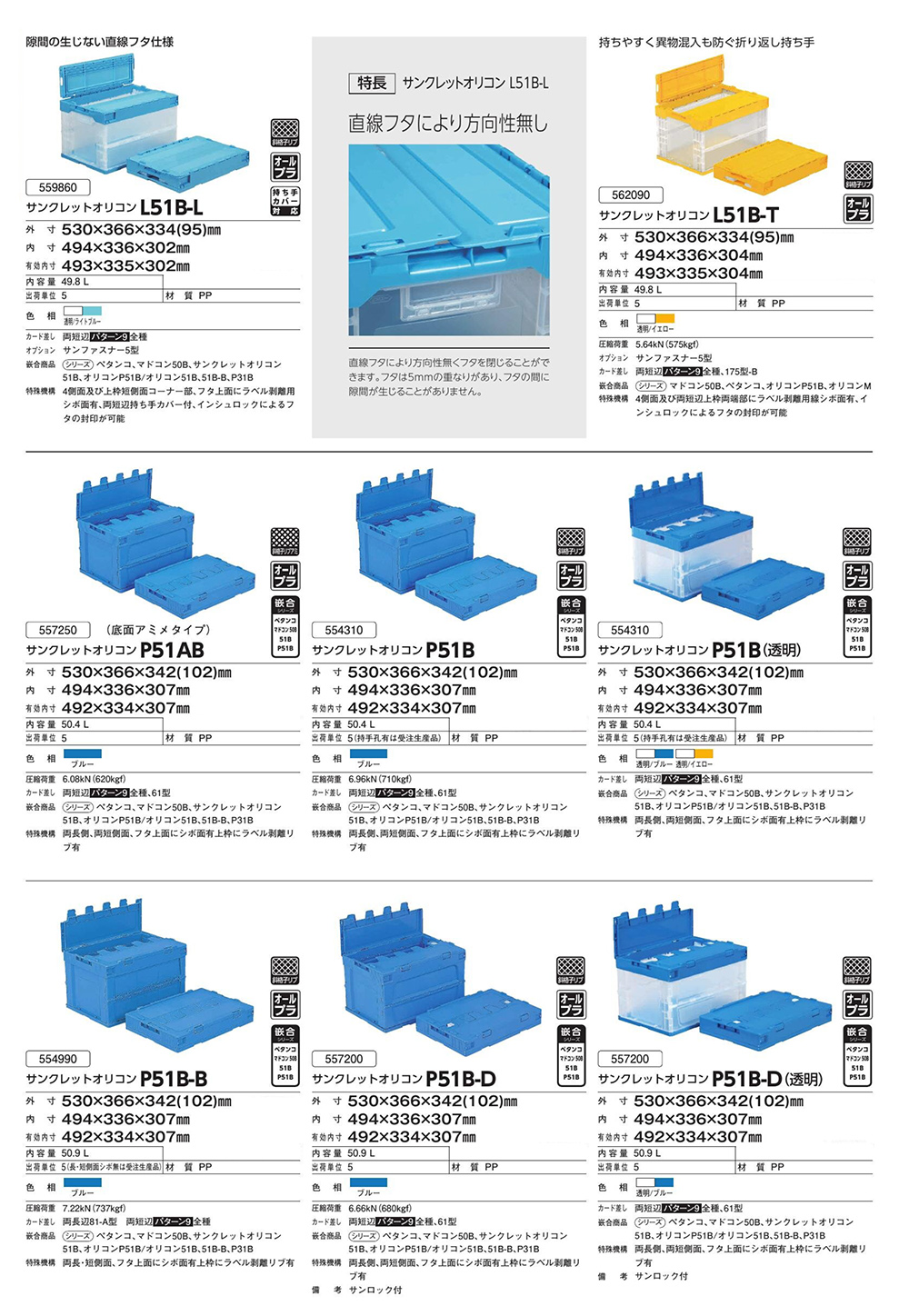 サンクレットオリコンL51B-L~P55B-S