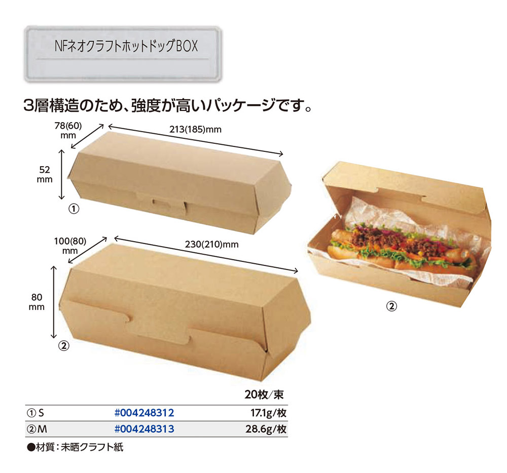 NFネオクラフトホットドッグBOX