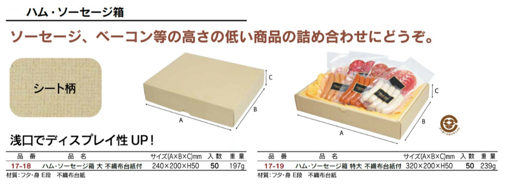 ハム・ソーセージ箱 【廃番商品】