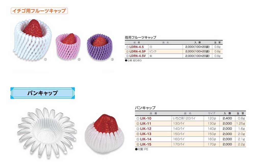 イチゴ用フルーツキャップ・パンキャップ 【取り扱い終了品】