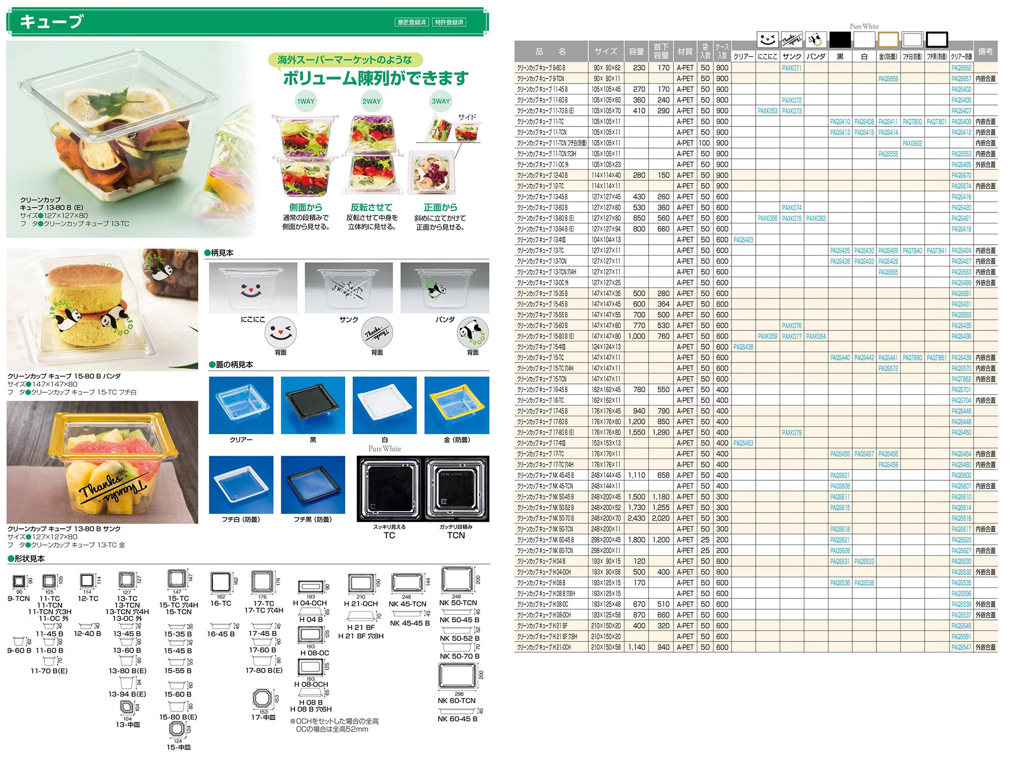 クリーンカップ キューブ 包装資材 食品容器のパックウェブ ビズ
