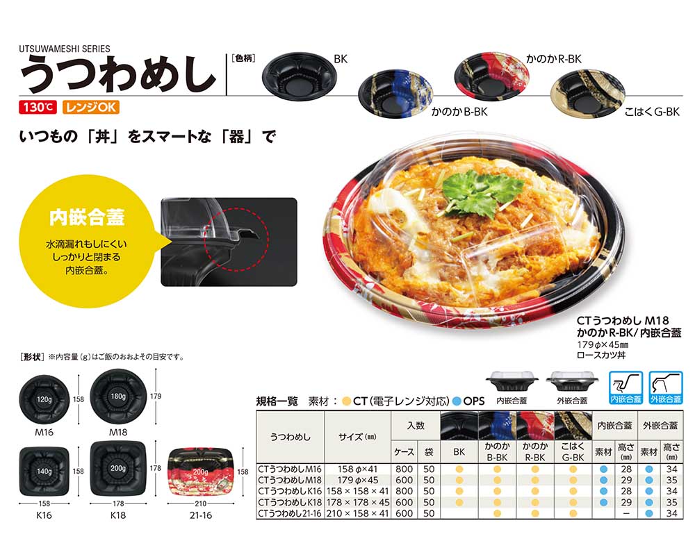 うつわめし - 包装資材・食品容器のパックウェブ.ビズ