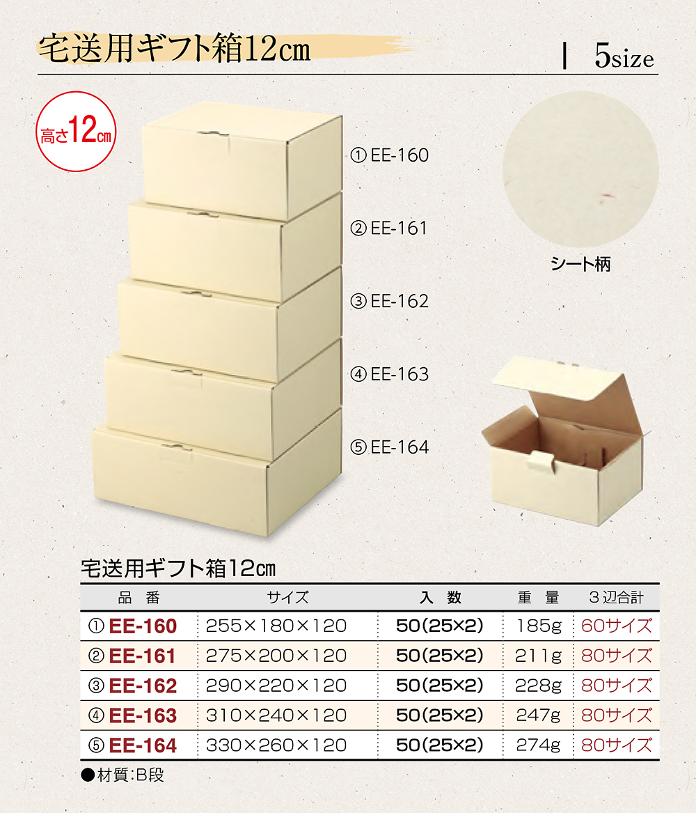 宅送用ギフト箱 12cm