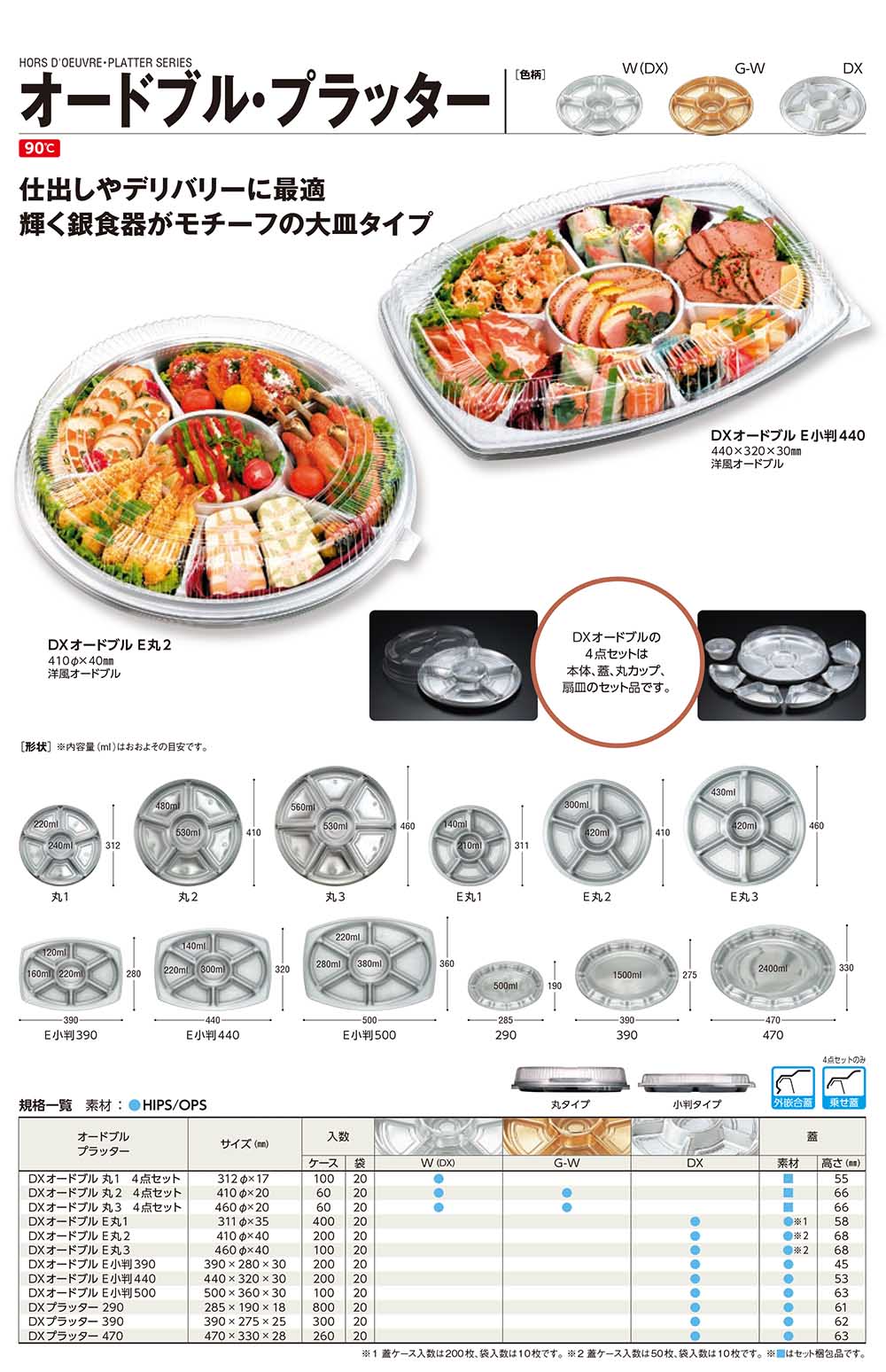 オードブル・プラッター - 包装資材・食品容器のパックウェブ.ビズ