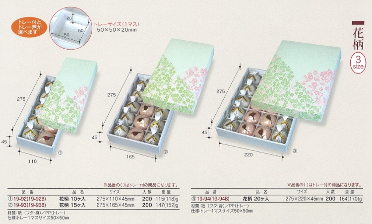ギフトBOX 花柄・四季の詩・春夏秋冬 - 包装資材・食品容器のパック ...