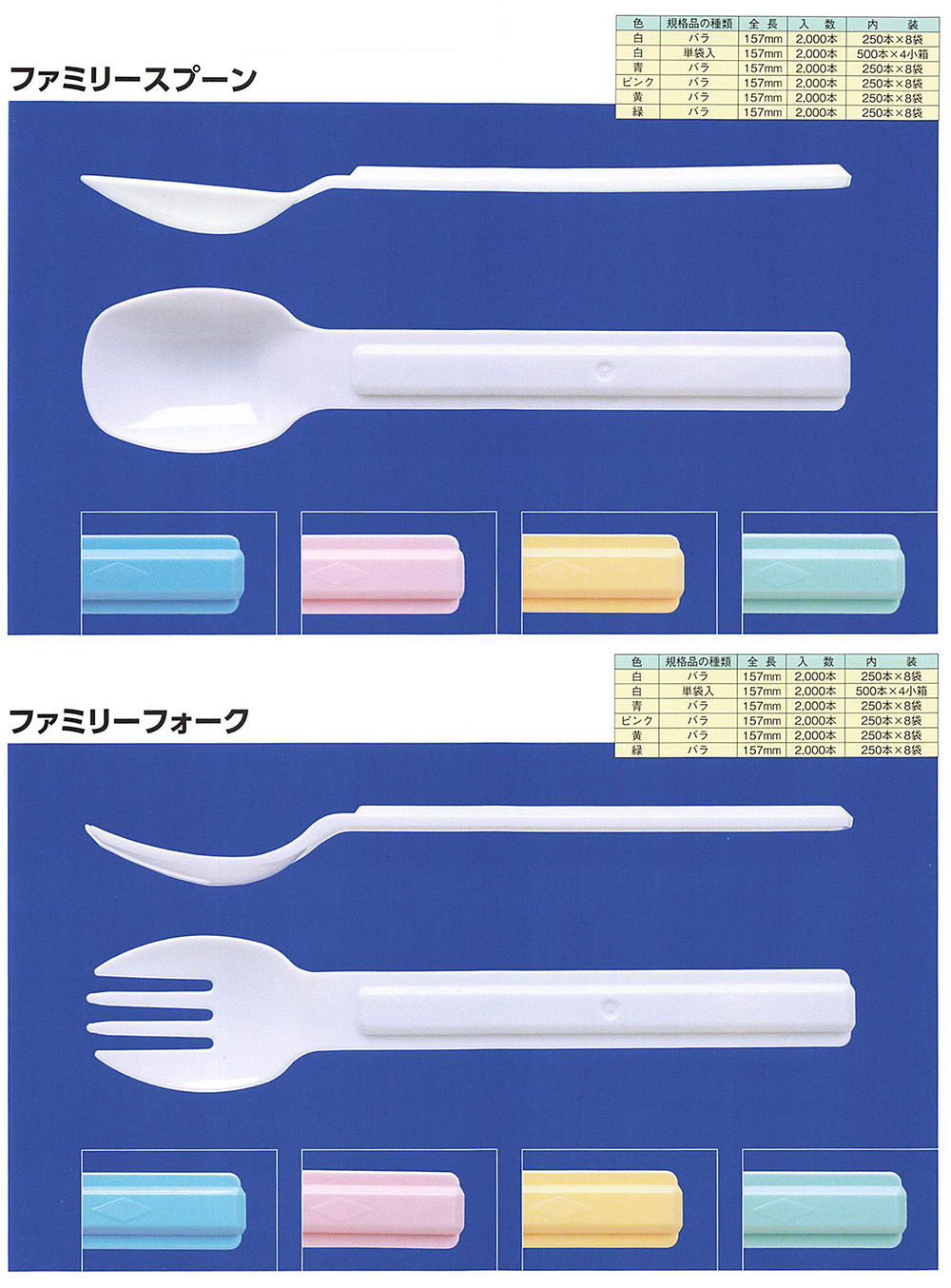 ファミリースプーン ファミリーフォーク 包装資材 食品容器のパックウェブ ビズ