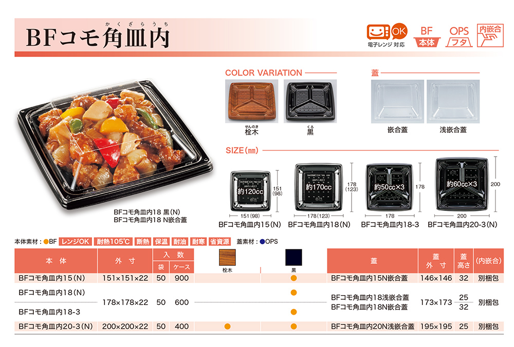 BFコモ角皿内