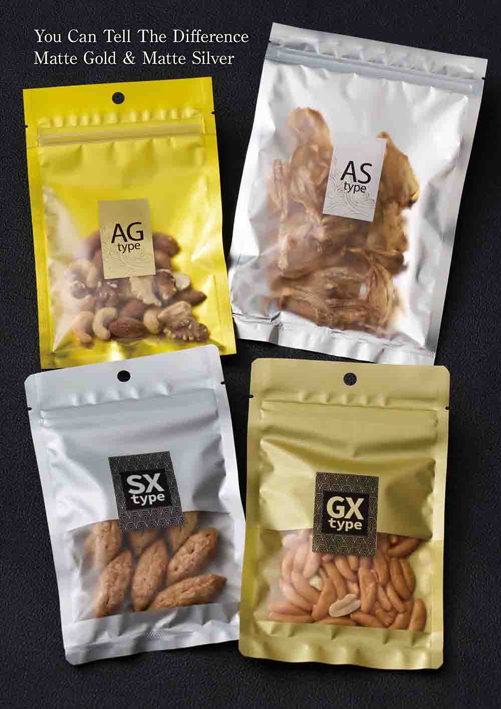 片面アルミマット規格袋（GX・SX・AS･AGタイプ）