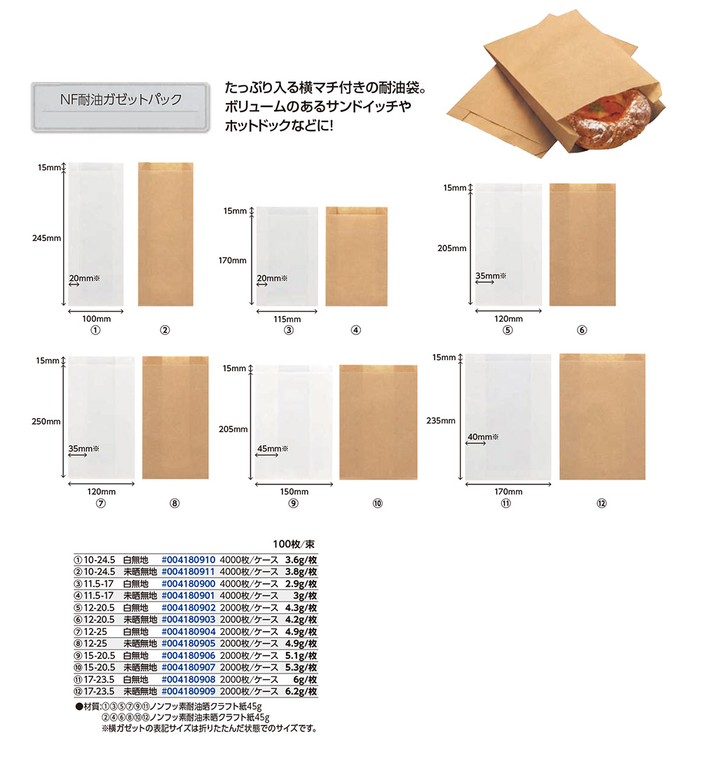 NF耐油ガゼットパック