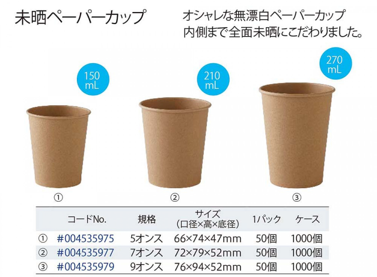 HEIKO：未晒ペーパーカップ - 包装資材・食品容器のパックウェブ.ビズ