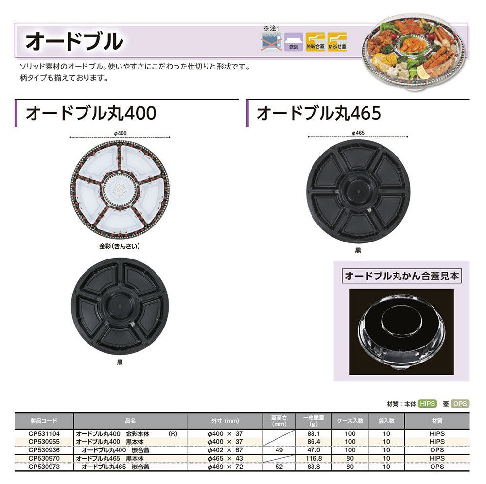 オードブル丸（柄）
