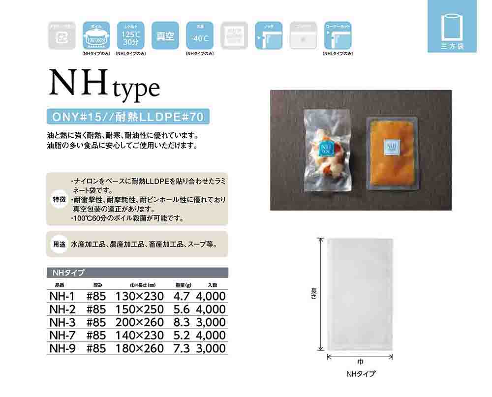 ナイロン規格袋（NHタイプ）